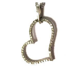 Heart shape diamonds 14k neckless.